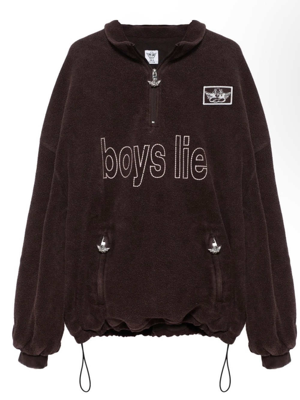 Boys Lie Women's Dark Brown Crewneck Fleece Pullover